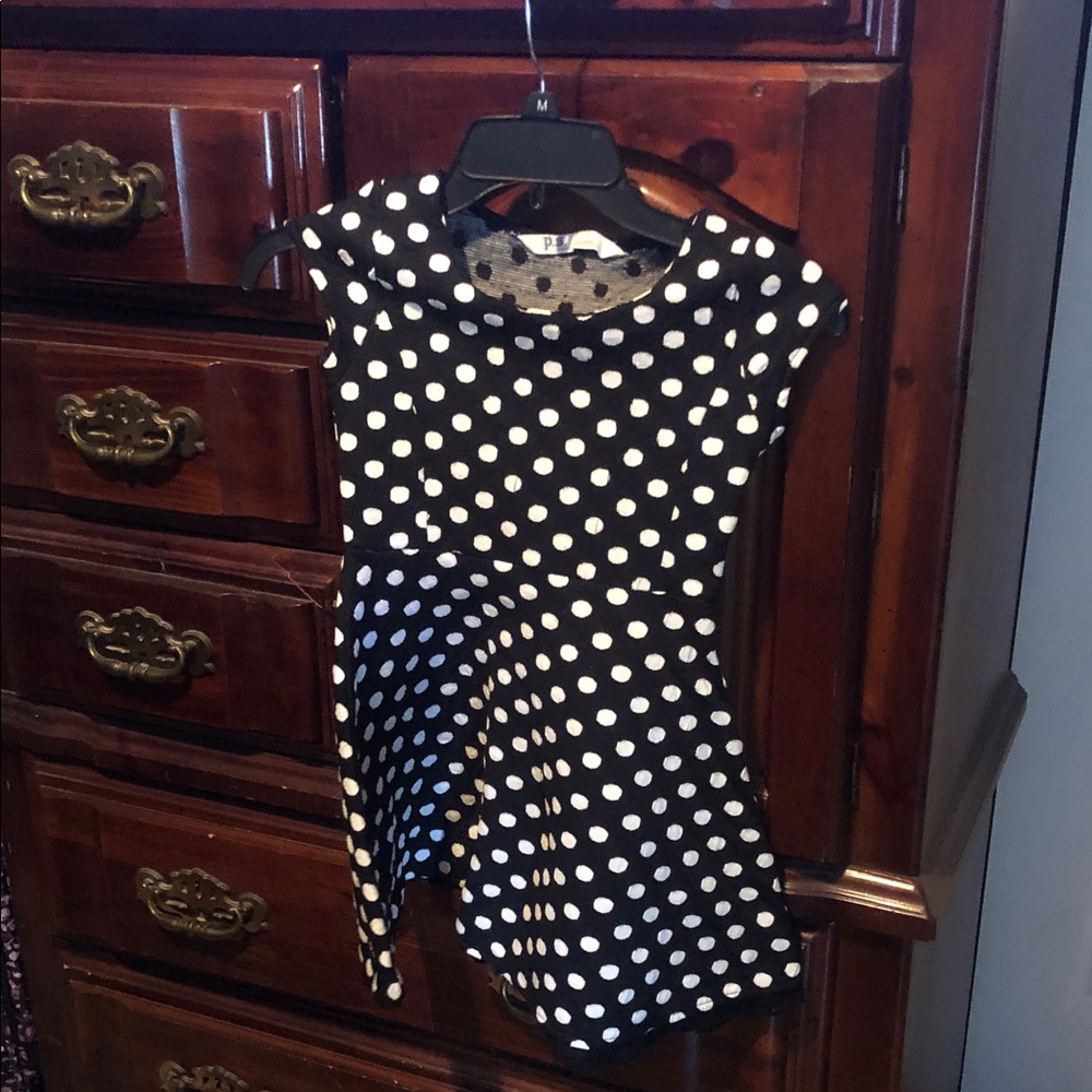 Polka Dot Kids Dress - Black and White